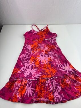 Juicy Couture Pink & Orange Tropical Ruffle Sundress